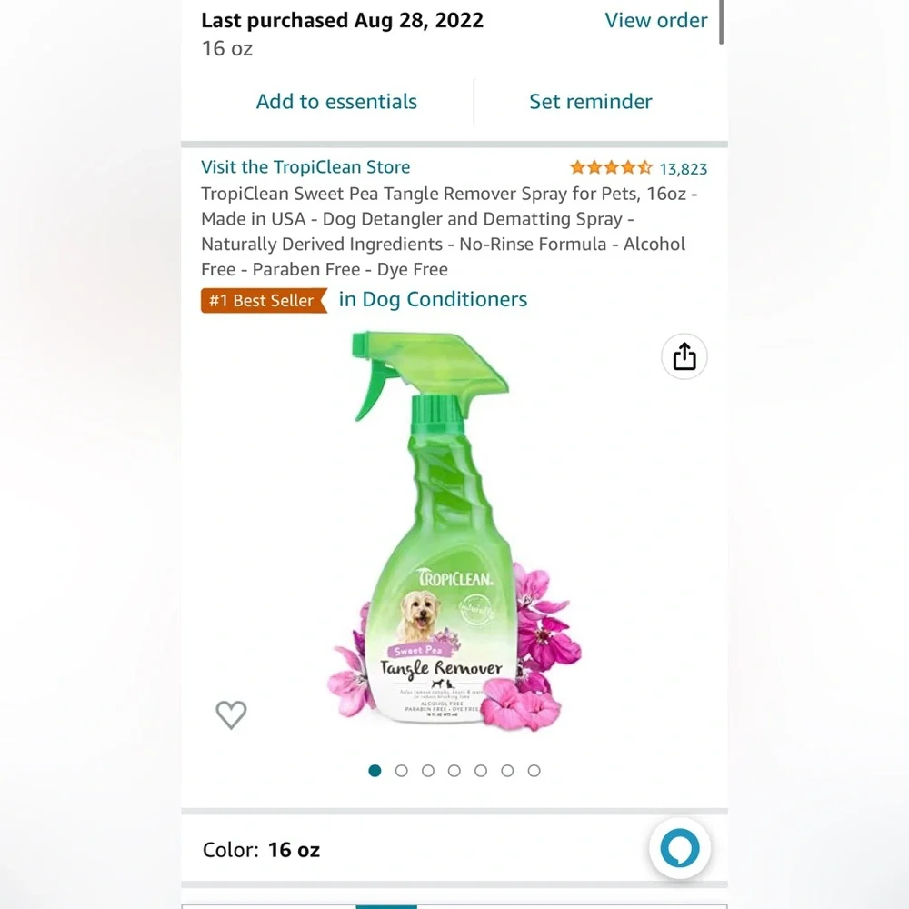 Tangle Remover Spray and Professional Pet Mat Removing Comb NEW